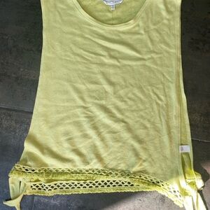Free People spring green side tie Tank Top